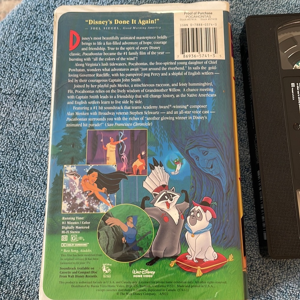 Walt Disney Pocahontas VHS - Picture 3 of 10
